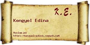 Kengyel Edina névjegykártya