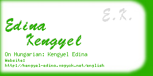 edina kengyel business card